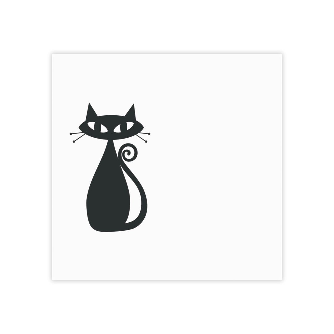 Atomic Cat Post-it® Note Pads, Retro Black Cat Sticky Notes, Mid ...