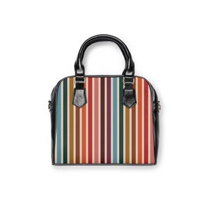 Bolso de hombro bohemio con diseño de arcoíris, bolso colorido para ella, regalo para el día de la madre, bolso a rayas en tonos joya, bolso bohemio, bolso hippie