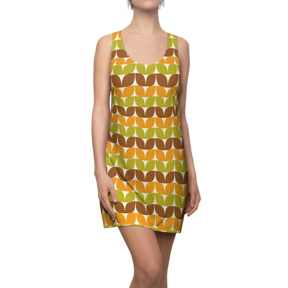 Funky 70s Mod Dress for Women, Racerback Dress, Groovy 60s