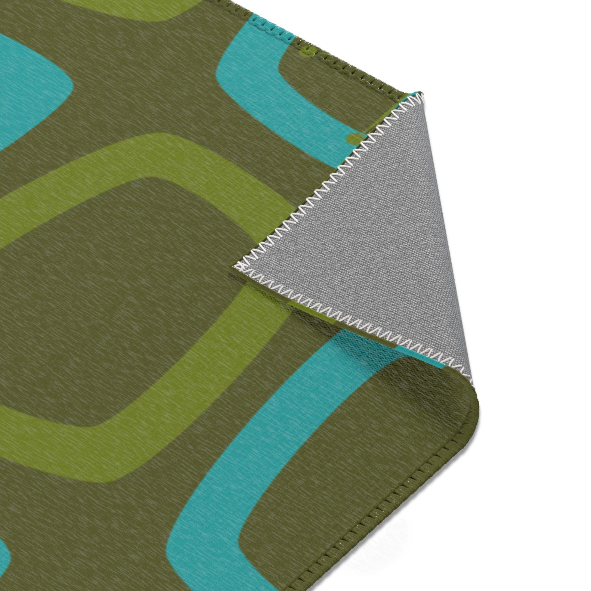 Mid Century Modern Area Rug, Atomic Starburst Rugs, Retro 1950s 1960s ...