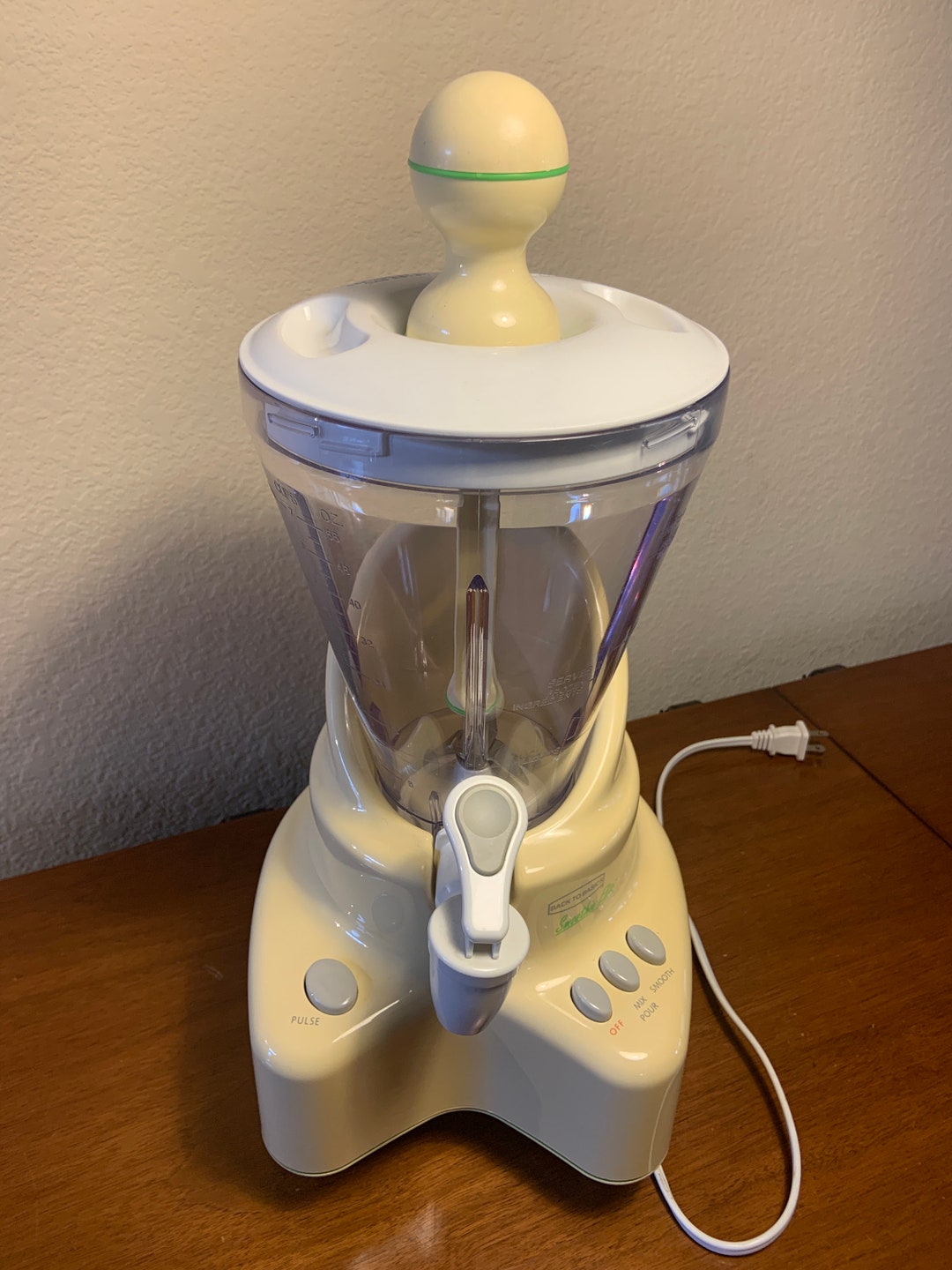 Vintage Back to Basics Smoothie Elite Blender With Plunger Stick Etsy