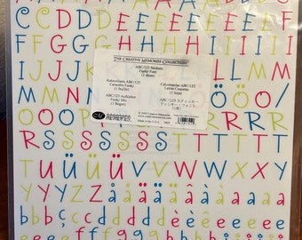 Creative Memories ABC/123 Stickers (Funky Font) 1 Sheet