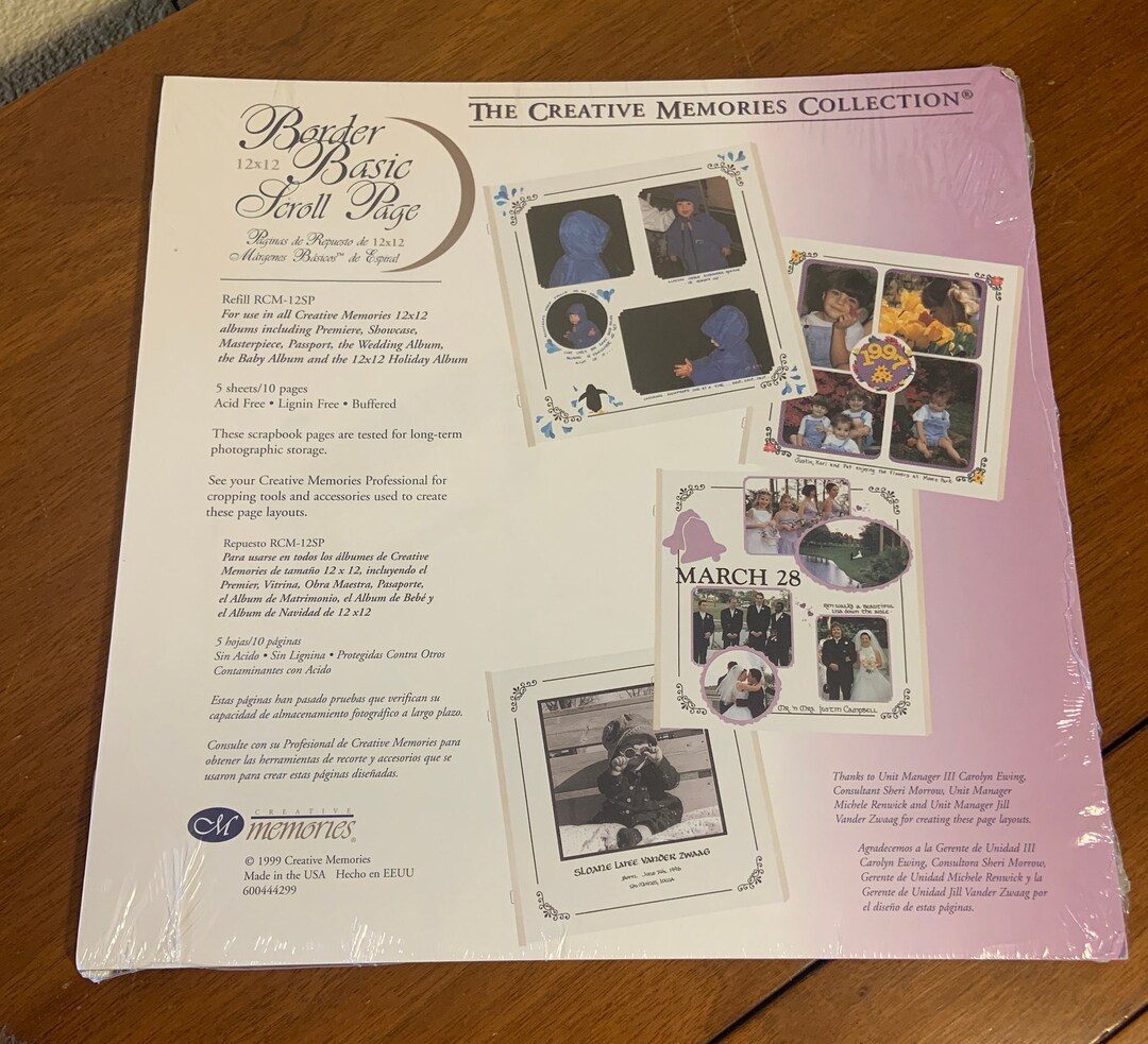 Choice of Creative Memories 12x12 Scrapbook border Basic Pages - Etsy