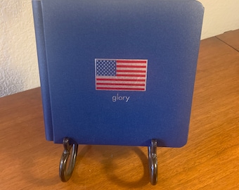 Creative Memories Blue Scrapbook Album: US Flag, Silver "Glory" - 7x7