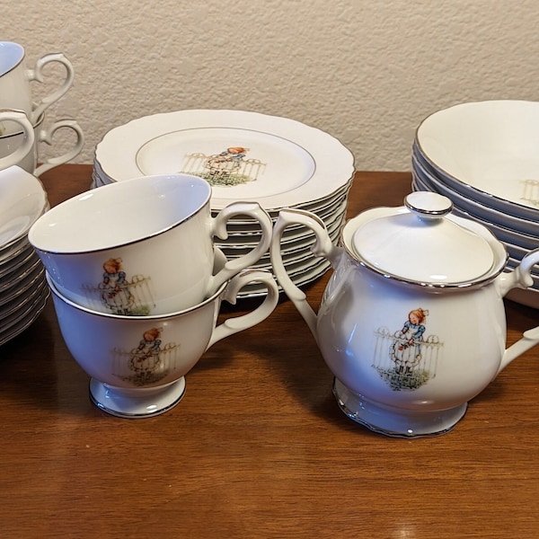 Set of Vintage Holly Hobbie Dishes