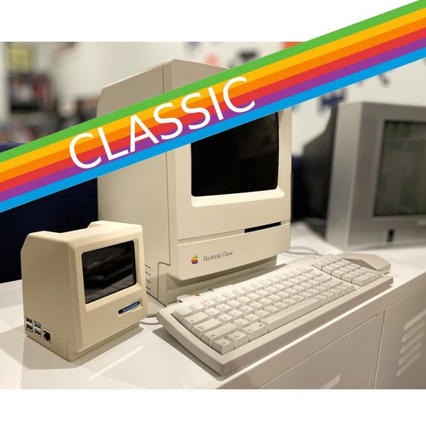 Macintosh Mini Cute 4, 40% scale Macintosh Classic computer system 3D printed parts kit for Raspberry Pi 4 (Classic, Plus, SE, SE/30)