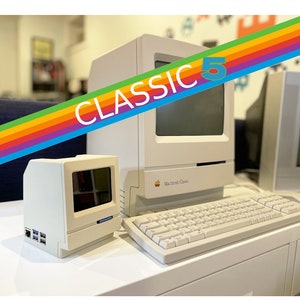 Macintosh Mini Cute 5, kit di parti stampate in 3D del sistema informatico Macintosh Classic in scala 40% per Raspberry Pi 5 (Classic, Plus, SE, SE/30)