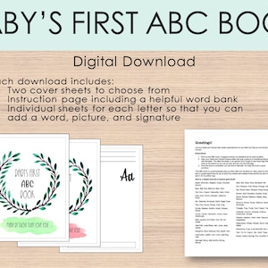 Baby's First ABC Book Print &amp; Color! - Etsy