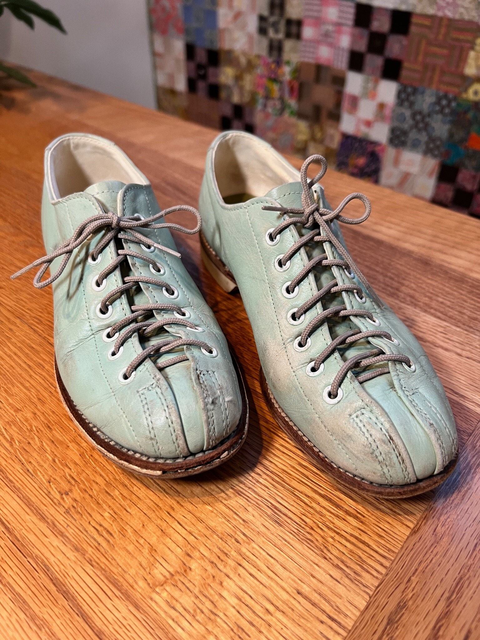 Vintage Hyde Bowling Shoes Mint Green Leather Men's Size - Etsy