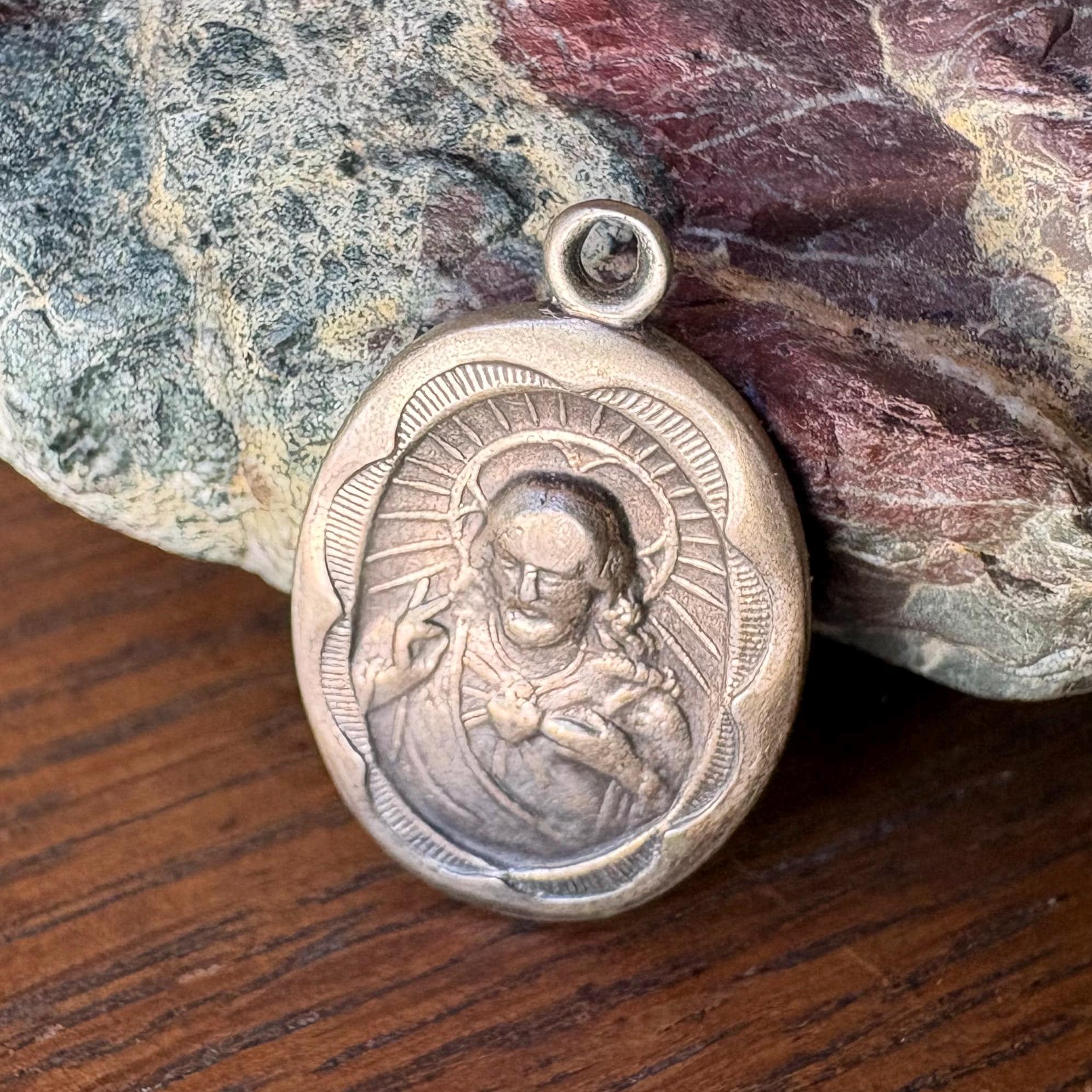 Sacred Heart of Jesus - Catholic Medal - Sterling Silver - Etsy