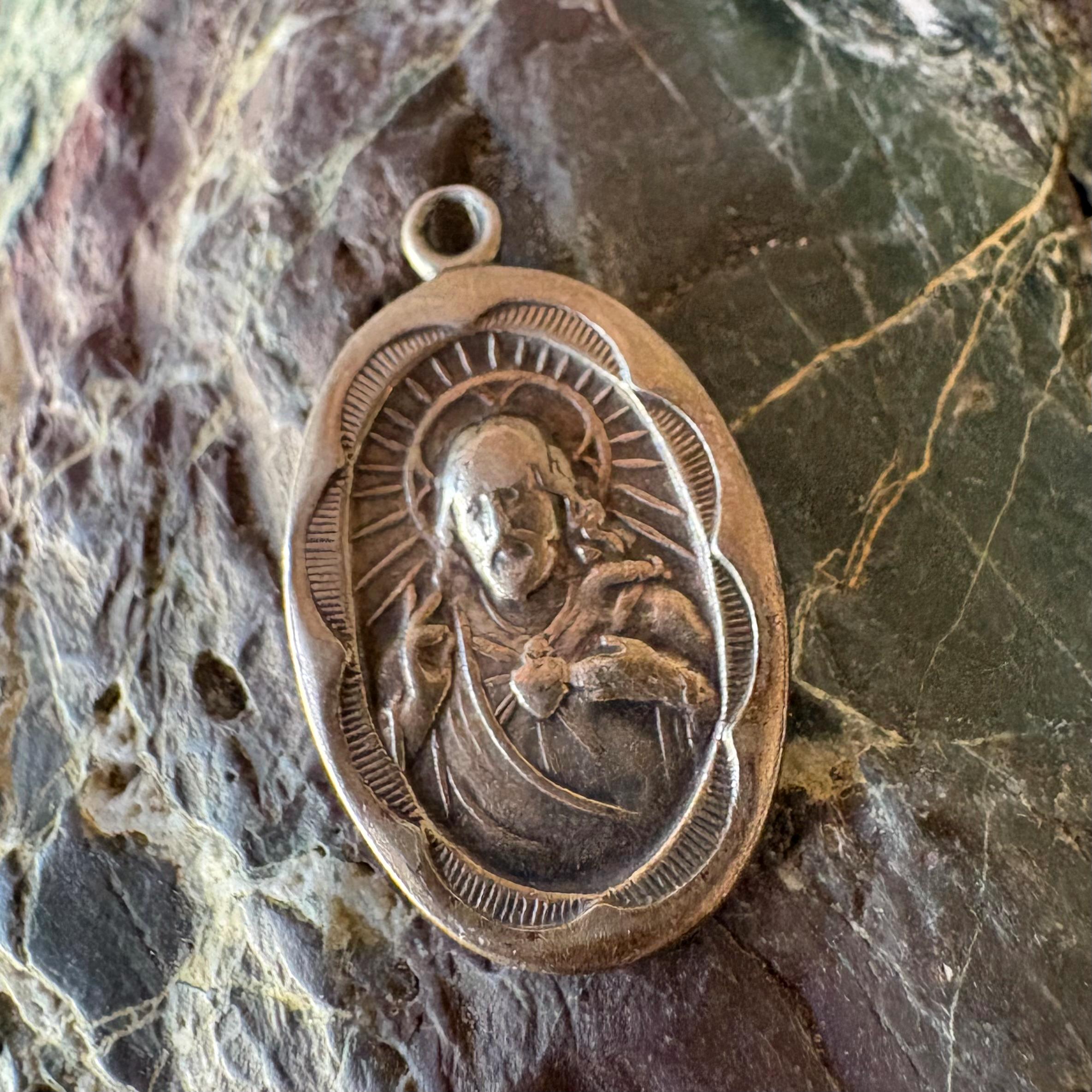 Sacred Heart of Jesus - Catholic Medal - Sterling Silver - Etsy
