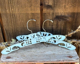 Set of 2 Children's Clothing Hangers - Light Blue with lambs - Sanitoy - Hong Kong