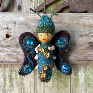 Flutter-by - Up-cycled Butterfly Art Doll