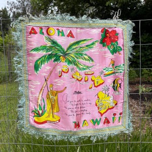 Vintage Souvenir Pillow Cover Hawaii - Etsy