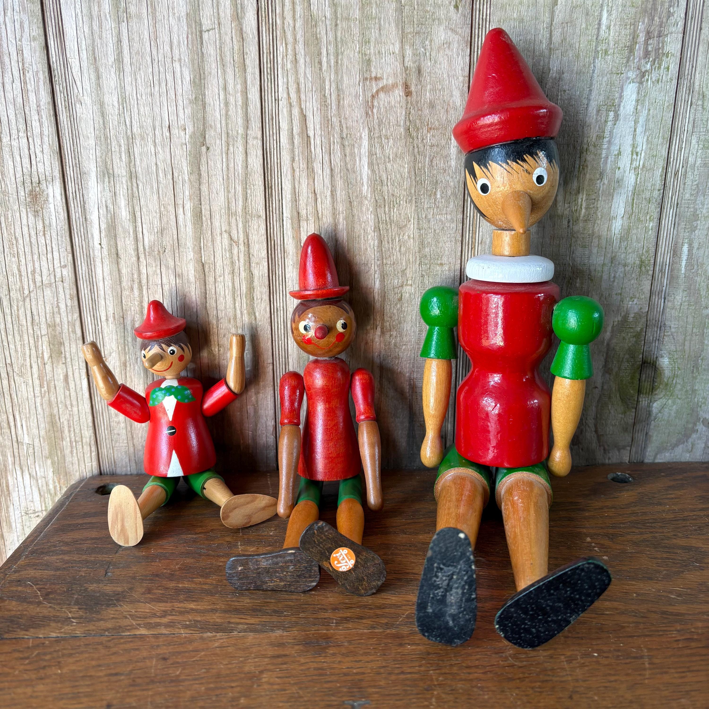 Vintage Italian Wooden Pinocchio - Etsy
