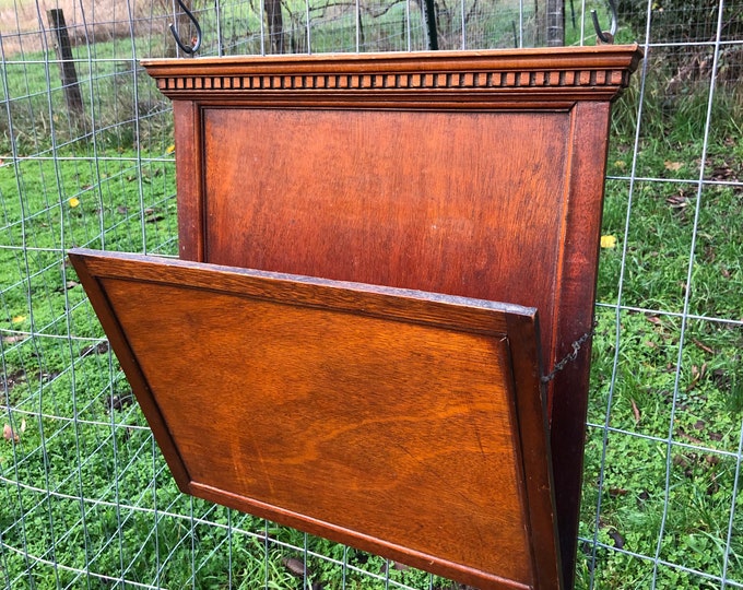 Antique Wood File Holder for Wall Mounting Fold Down Etsy