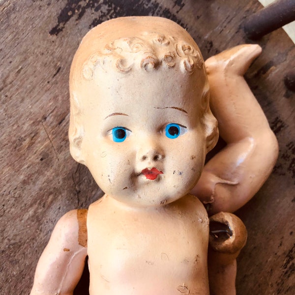 Vintage Scary Doll - Altered Art/Assemblage Project