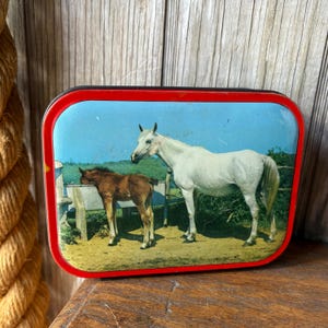 Vintage Edward Sharp Candy Tin with Horses