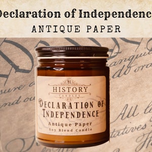 VINTAGE CANDLE | Historic |  Founding Fathers | Declaration of Independence | History Candle | Gift Candle