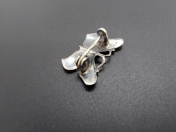 Tiny JA&S butterfly pin, sterling silver and enam… - image 7