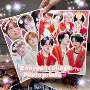 NEW holographic top!!!  Enhypen collage Photo Prints / 8.5x11 Posters / Perfect Gift!