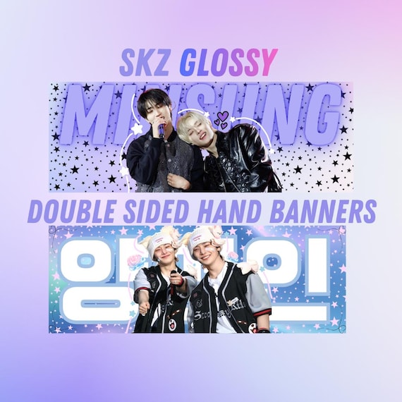 Straykids Double Sided GLOSSY Hand Banners~! - Etsy