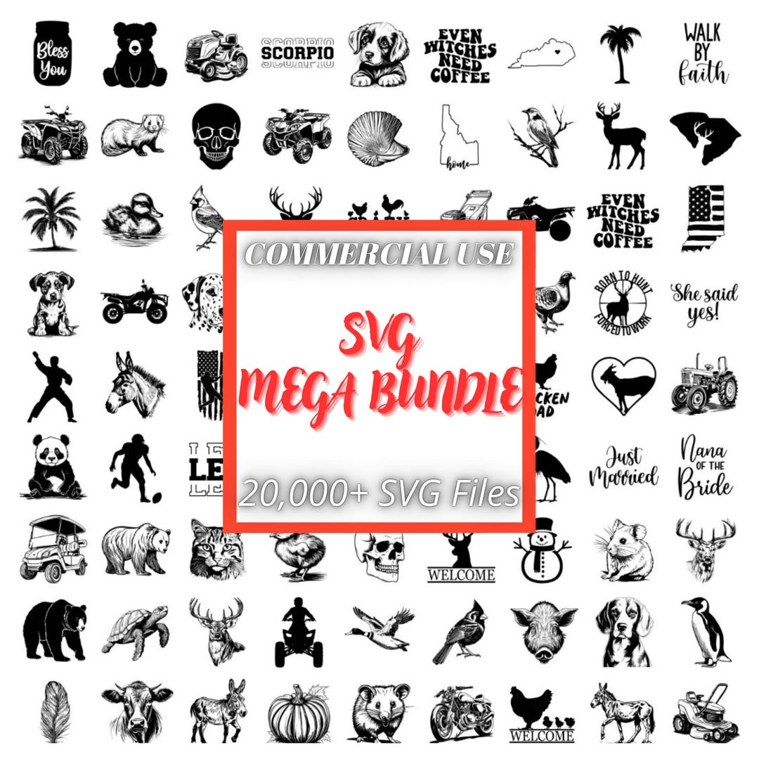 Ultimate All-purpose SVG Mega Bundle, Animals, Fishing, Hunting ...