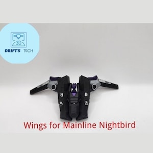 Upgrade Kit for Transformers Rise of the Beasts Mainline Nightbird Concept Art Jet Pack