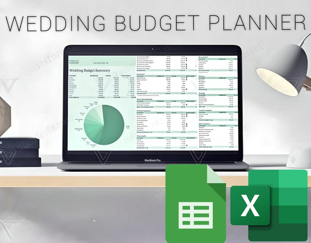 Wedding Budget Planner Template Digital Spreadshee, Excel, Google