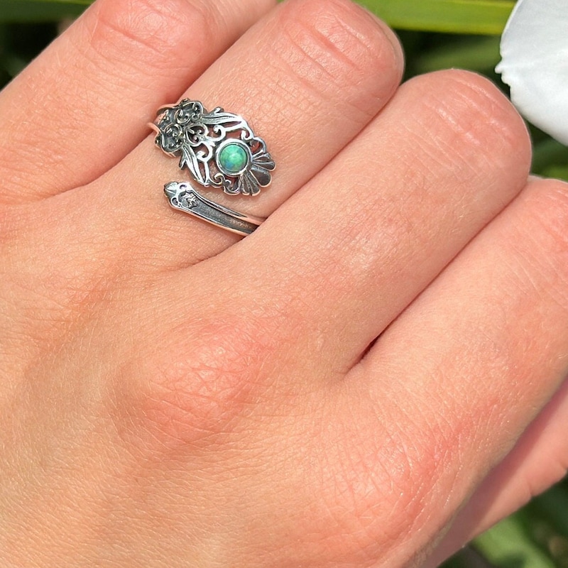 Oxidized Spoon Ring