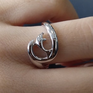 11mm Wave Dolphin Band Plain Ocean Wave Summer Round Ring Band Thumb Ring Trendy Band New Design Solid 925 Sterling Silver Celtic Black