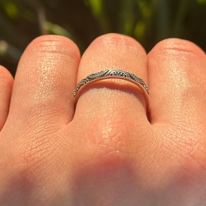 Oxidized Sterling Silver Bali Band Ring, 2mm Thumb Ring