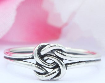 7 mm Nouveau Design Celtic Thumb Ring Band 925 Sterling Silver Weave Celtic Infinity Trinity - Noeud Double Coeur Amour Hommes Femmes Saint Valentin Cadeau