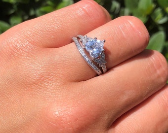 Two piece wedding ring top
