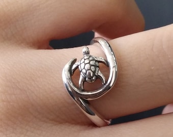 Anello Girevole In Argento Sterling A Forma Di Tartaruga - Foto 9
