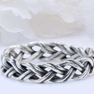 4.3 mm New Design Celtic Thumb Ring Band 925 Sterling Silver Weave Celtic Infinity Trinity - Braid