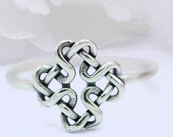 Anello Celtico In Argento Sterling Per Il Pollice: Fascia Con