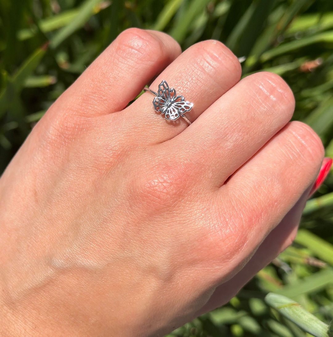 Silver Ring Sterling Silver Butterfly Ring // 925 Sterling Silver
