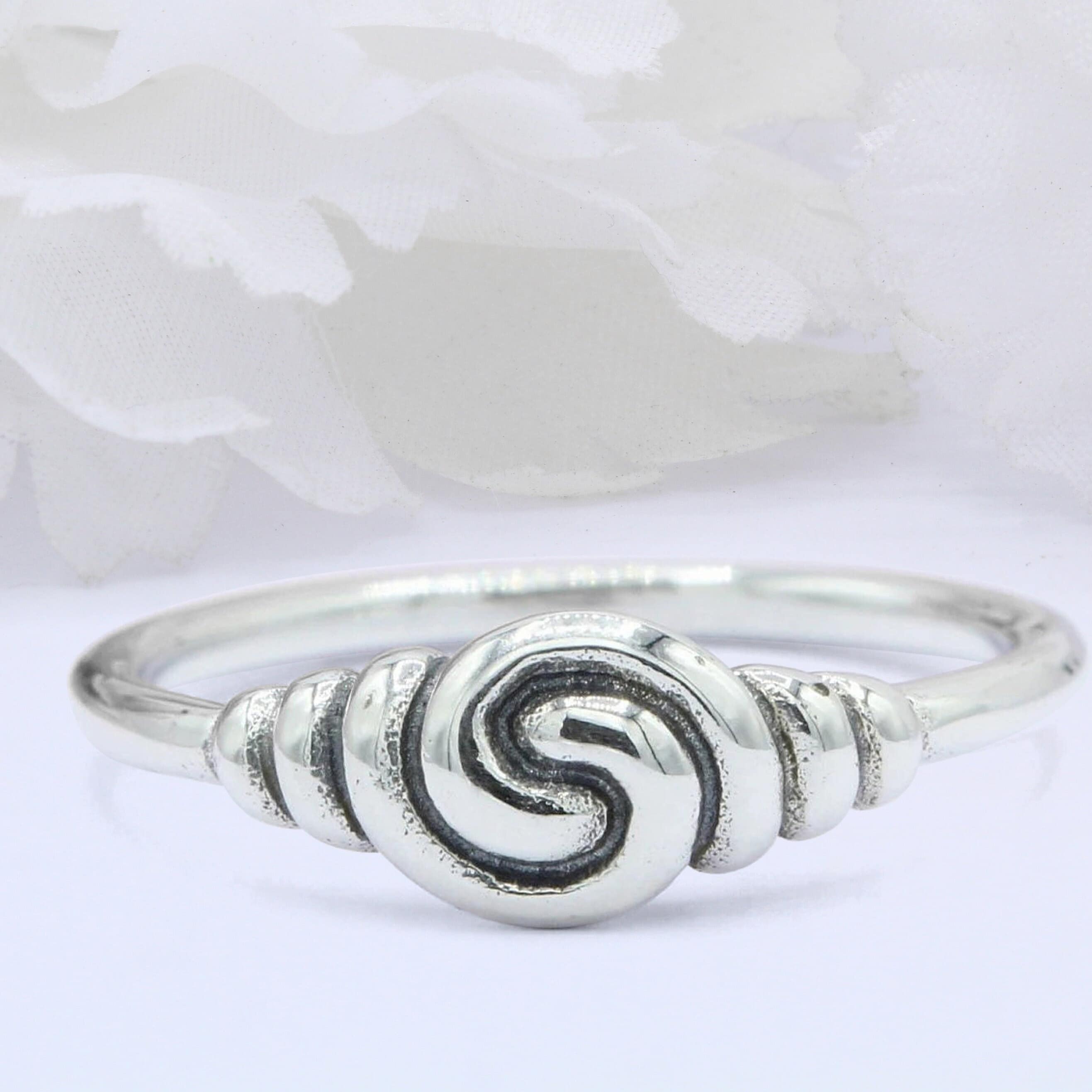 Sterling silver spiral Bali Toe Ring