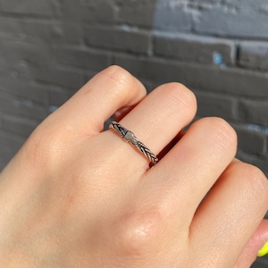 Sterling Silver Celtic Weave Thumb Ring - Trinity Braid Band