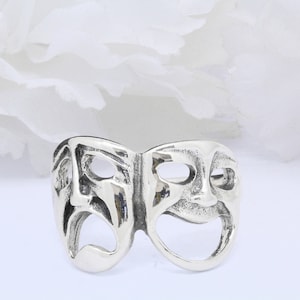 13mm Filigree Swirl Smile Now Cry Later Band Ring 925 Sterling Silver Band Oxidized Smile Now Cry Later Shape Ring Thumb Ring