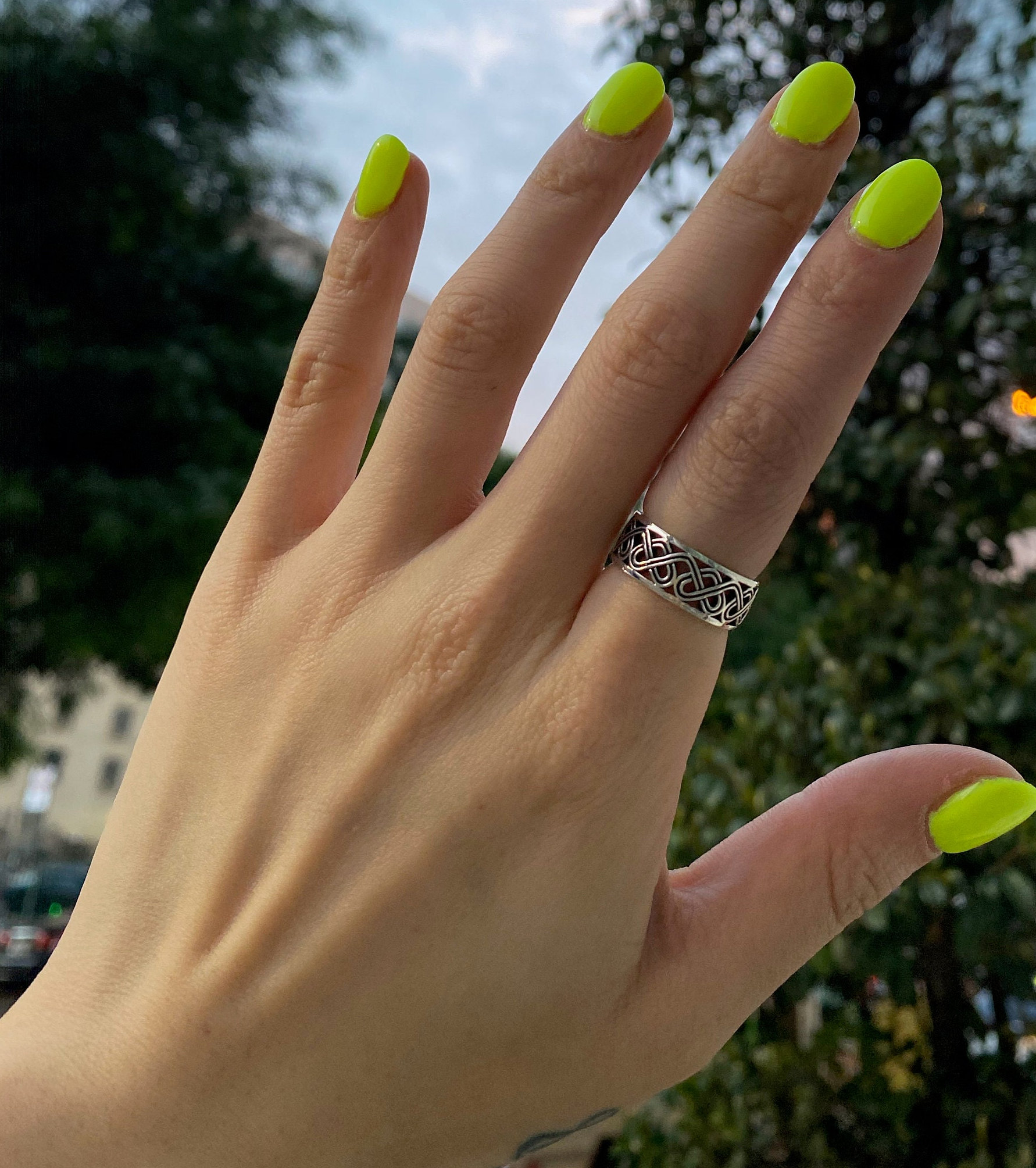 Anello Celtico In Argento Sterling Per Il Pollice: Fascia Con - Foto 11