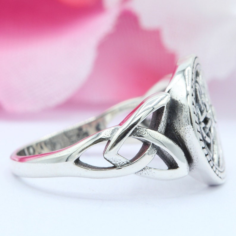 Sterling Silver Celtic Tree of Life Ring - Trinity Knot Band - Etsy