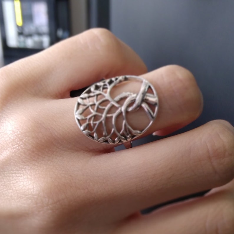 Sterling Silver Tree of Life Ring: Celtic Trinity Band (22 Mm) - Etsy