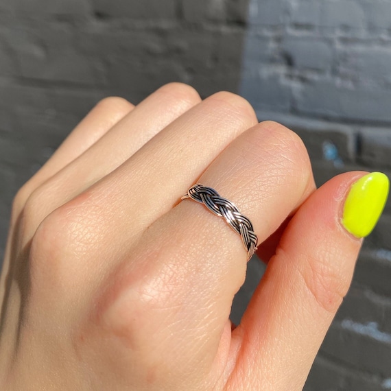 Anello Celtico Da Uomo In Argento Sterling A Fascia Larga, Realizzato - Foto 9