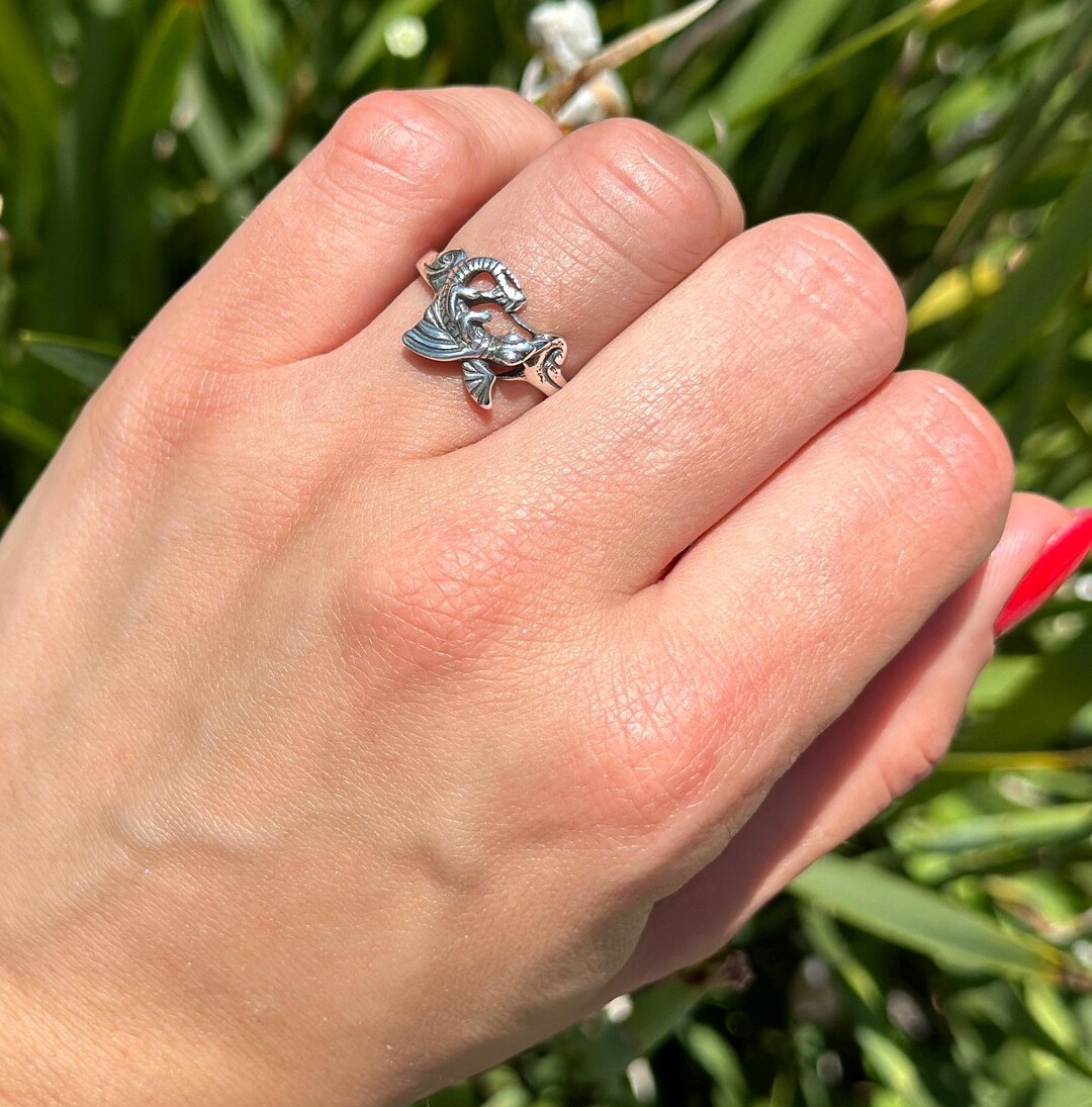 ヴィンテージ！Silver Chunky Tapered Band リング Thick Silver Band - Wide Silver Ring - Chunky Silver Band