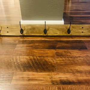 Rustic Coat Rack, Coat Hanger, Coat Rack Wall Mount, Wood Wall Coat Rack, Farmhouse Coat Rack, Coat Rack, Bathroom Towel Rack