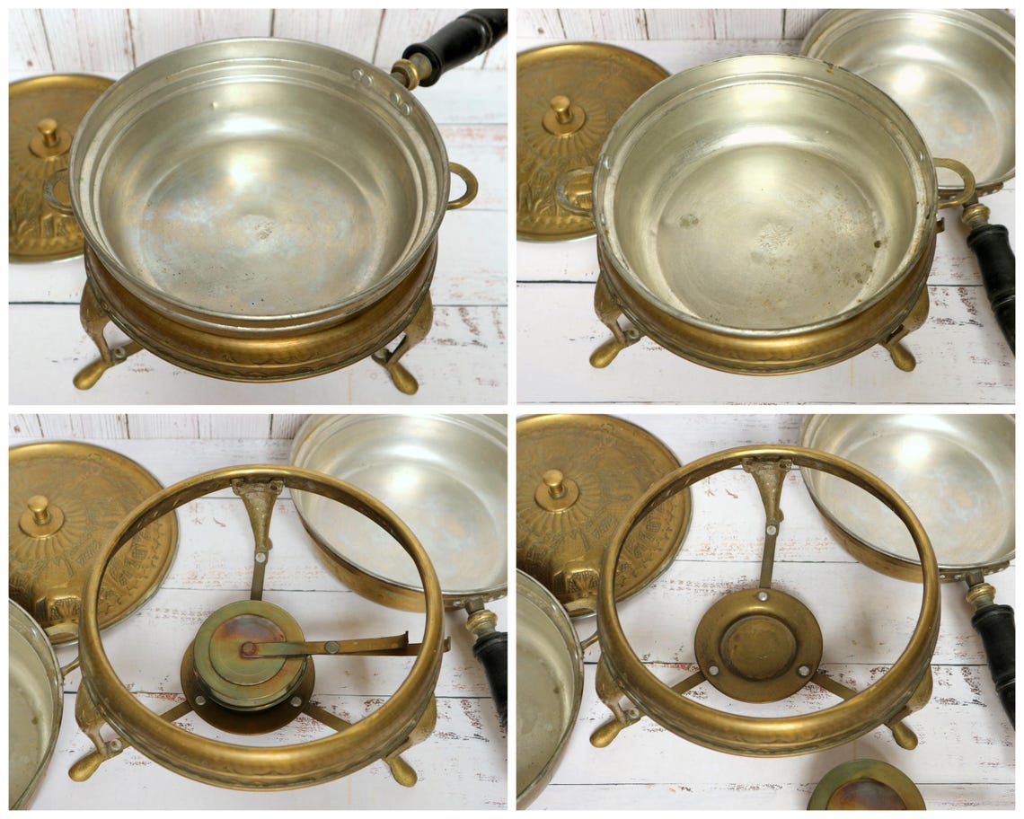 Vintage Brass Chafing Dish Set 5-piece With SMID & CAM Marks Ornate ...