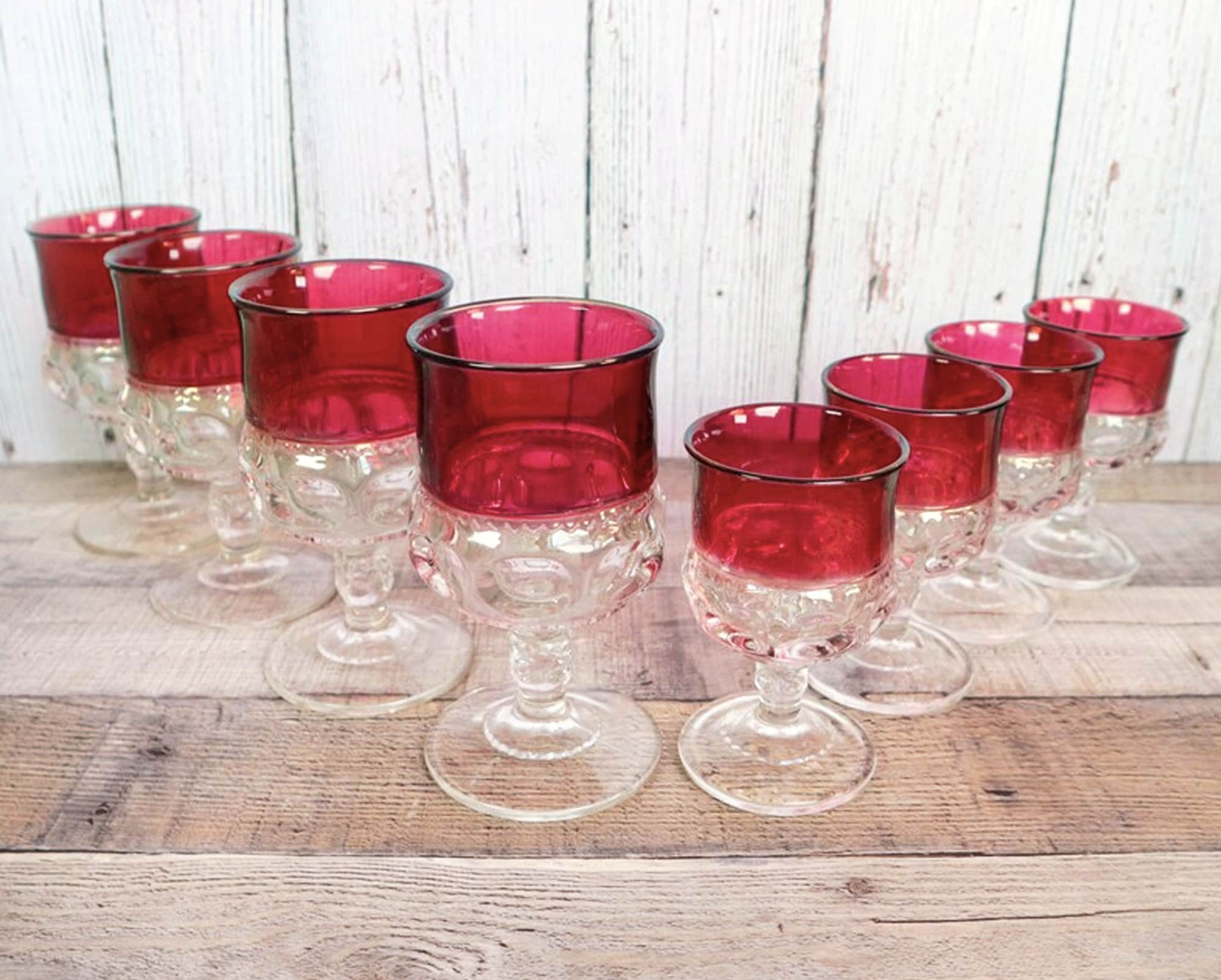 Vintage Melinda Crystal Wine Goblet Glass (6) Frosted Crystal Clear - Ruby  Lane