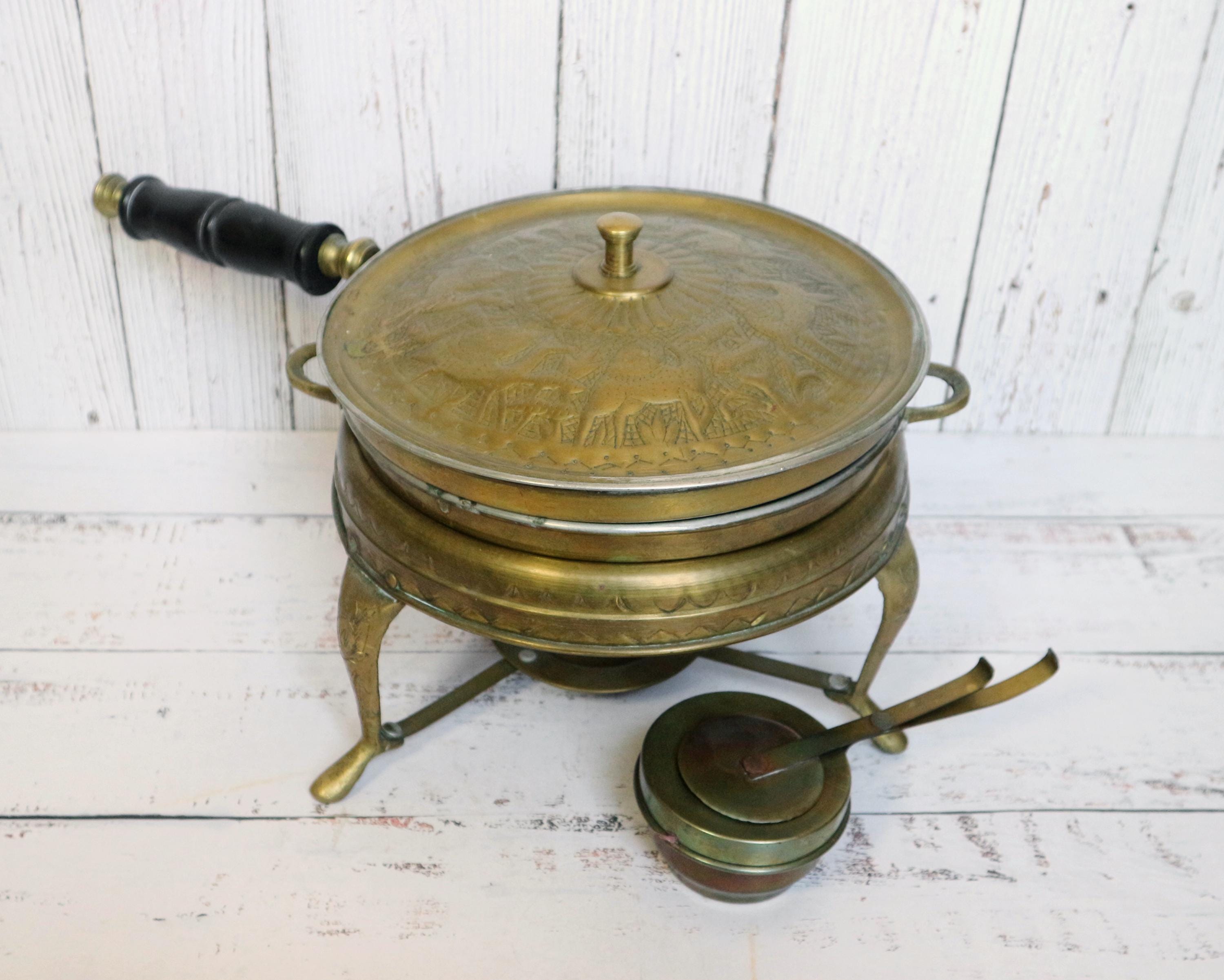 ヴィンテージ真鍮製チェーフィングディッシュセット 5点セット